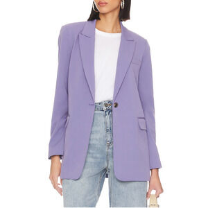 1. State Single Button Relaxed Purple Blazer Size 10